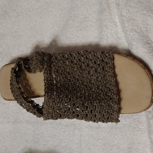 Vintage, Avon Women's crocheted slingback sandals in Brown. - Picture 3 of 8